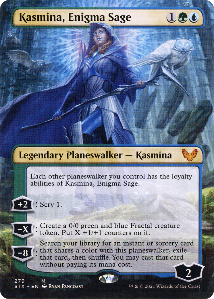 Kasmina, Enigma Sage (STX-279) [Strixhaven: School of Mages] (Borderless) MTG Single Wizards of the Coast