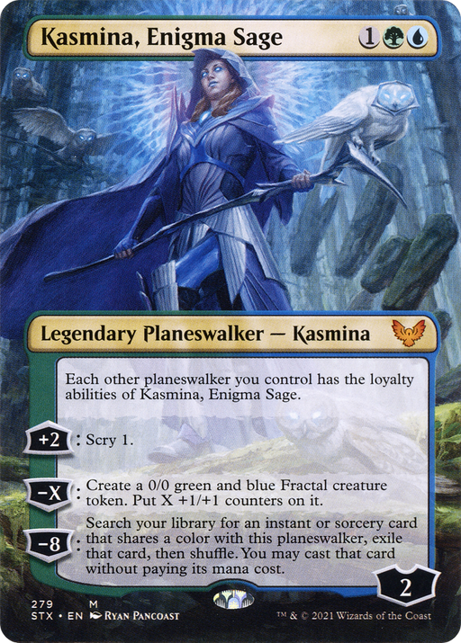 Kasmina, Enigma Sage (STX-279) [Strixhaven: School of Mages] (Borderless) Foil MTG Single Wizards of the Coast