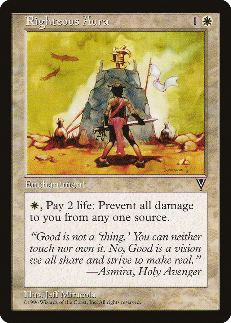 Righteous Aura (VIS-020) [Visions] MTG Single Wizards of the Coast