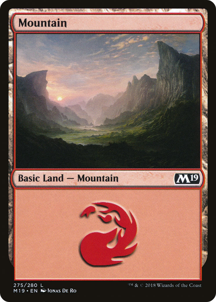 Mountain (M19-275) [Core Set 2019] MTG Single Wizards of the Coast