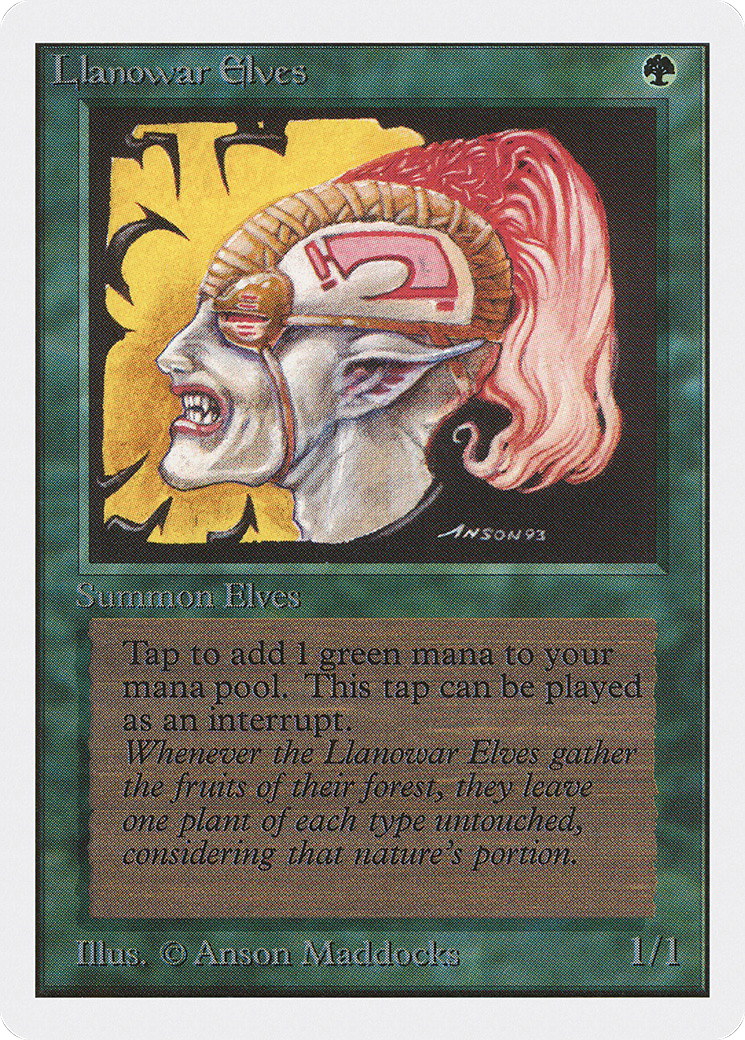 Llanowar Elves (2ED-211) [Oldschool] Unlimited Edition MTG Single Wizards of the Coast