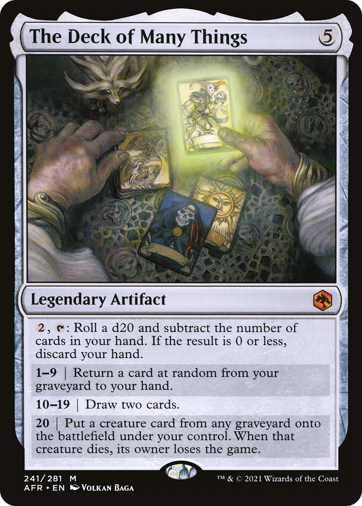 The Deck of Many Things (AFR-241) [Adventures in the Forgotten Realms] Foil MTG Single Wizards of the Coast