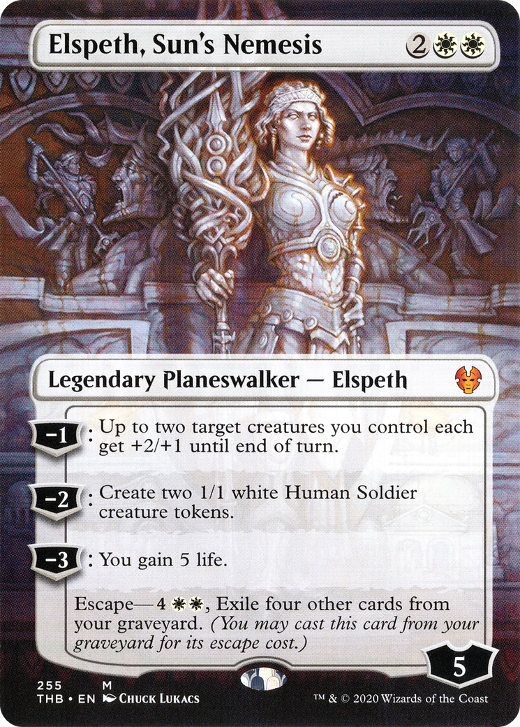 Elspeth, Sun's Nemesis (THB-255) [Theros Beyond Death] (Borderless) Foil MTG Single Wizards of the Coast