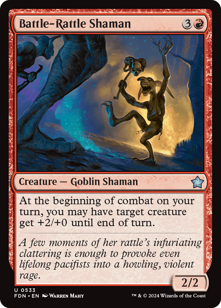 Battle-Rattle Shaman (FDN-533) [Foundations] MTG Single Wizards of the Coast