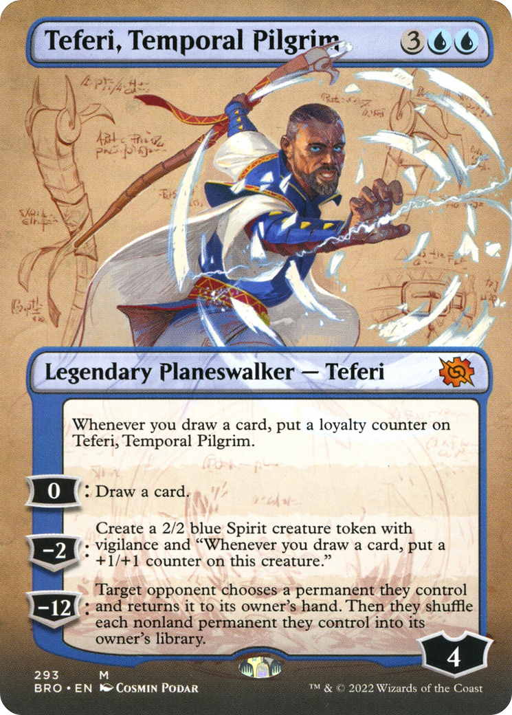 Teferi, Temporal Pilgrim (BRO-293) [The Brothers' War] (Borderless) MTG Single Wizards of the Coast