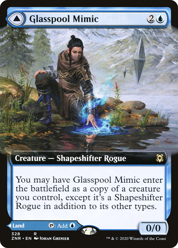 Glasspool Mimic (ZNR-328) [Zendikar Rising] (Extended Art) MTG Single Wizards of the Coast