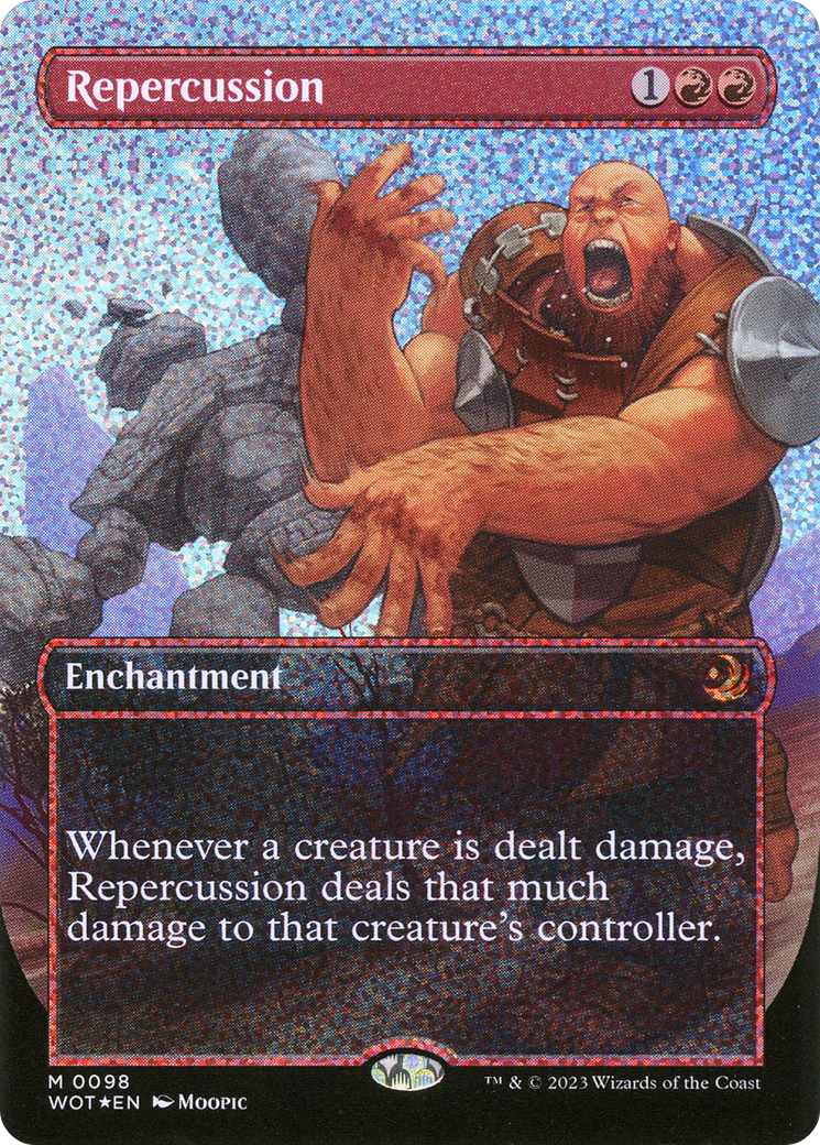 Repercussion (Anime Borderless) (Confetti Foil) (WOT-098) [Wilds of Eldraine: Enchanting Tales] (Borderless) Foil MTG Single Wizards of the Coast