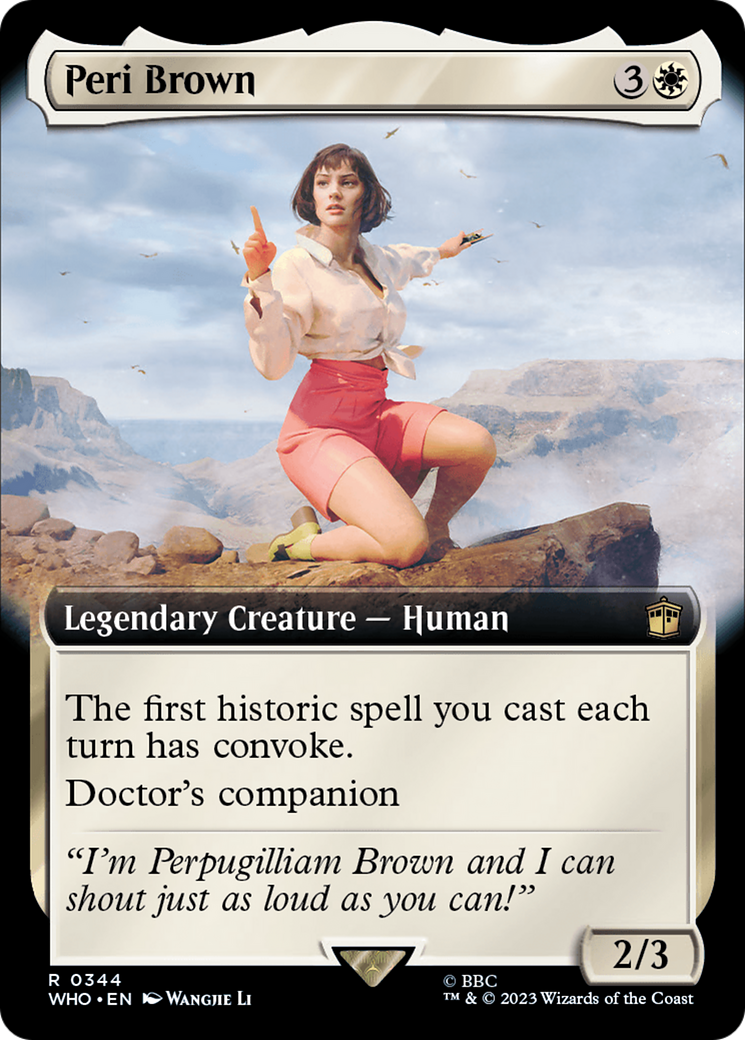 Peri Brown (WHO-344) [Doctor Who] (Extended Art) MTG Single Wizards of the Coast