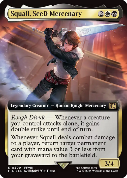 Squall, SeeD Mercenary (FIN-509) [FINAL FANTASY] (Extended Art) MTG Single Wizards of the Coast