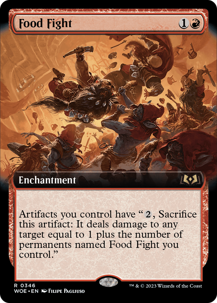 Food Fight (WOE-346) [Wilds of Eldraine] (Extended Art) Foil MTG Single Wizards of the Coast