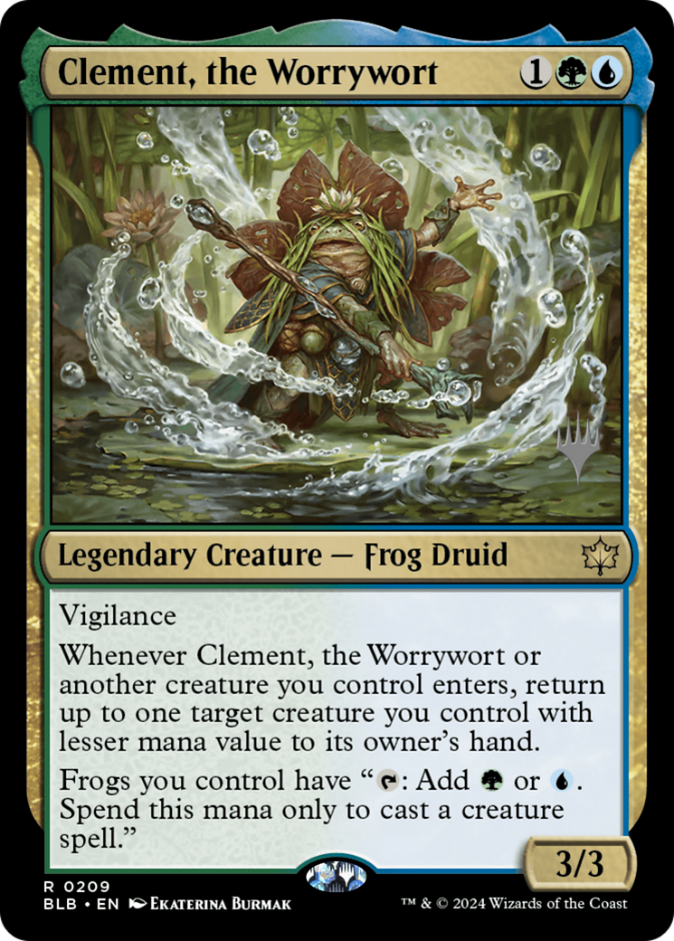 Clement, the Worrywort (PPBLB-209) [Bloomburrow Promos] MTG Single Wizards of the Coast