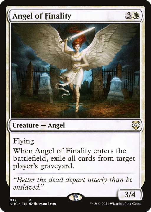 Angel of Finality (KHC-017) [Kaldheim Commander] MTG Single Wizards of the Coast