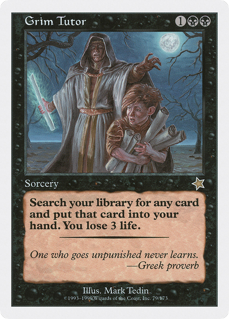 Grim Tutor (S99-079) [Misc] Starter 1999 MTG Single Wizards of the Coast