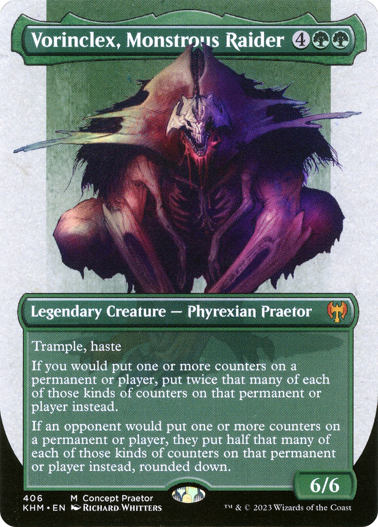 Vorinclex, Monstrous Raider (Concept Praetor) (ONE-406) [Kaldheim] (Borderless) MTG Single Wizards of the Coast
