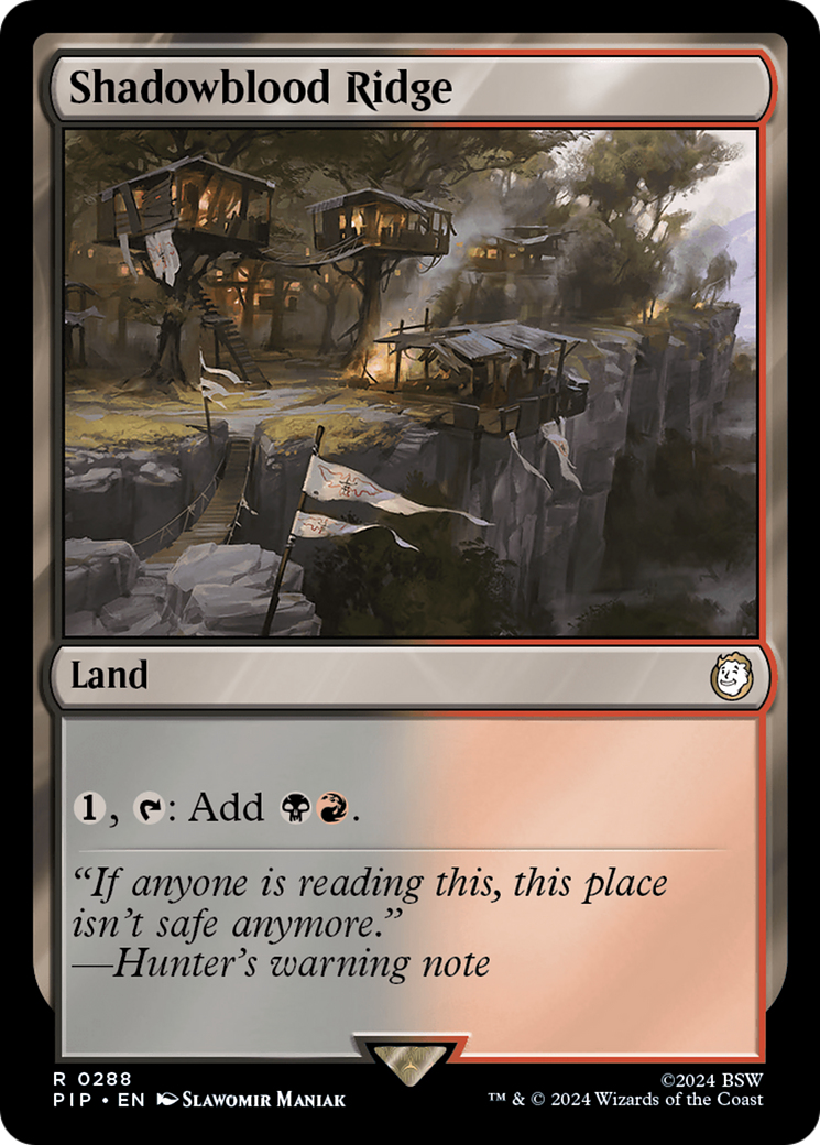 Shadowblood Ridge (PIP-288) [Fallout] Foil MTG Single Wizards of the Coast