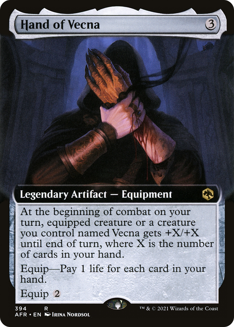 Hand of Vecna (AFR-394) [Adventures in the Forgotten Realms] (Extended Art) Foil MTG Single Wizards of the Coast
