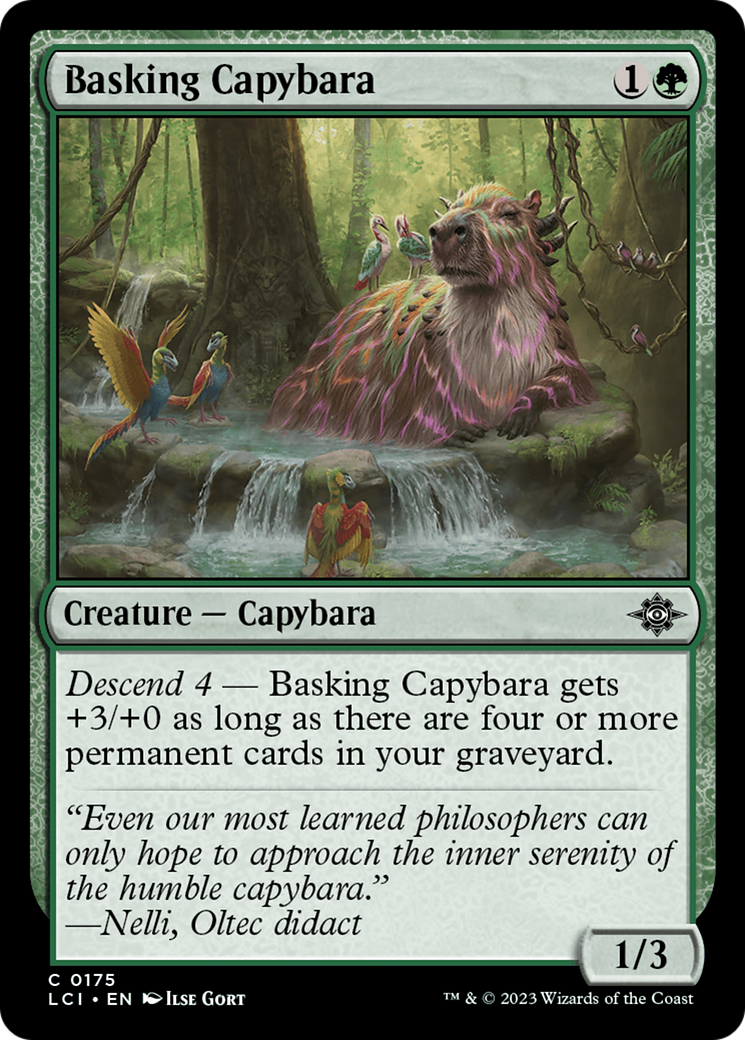 Basking Capybara (LCI-175) [The Lost Caverns of Ixalan] Foil MTG Single Wizards of the Coast