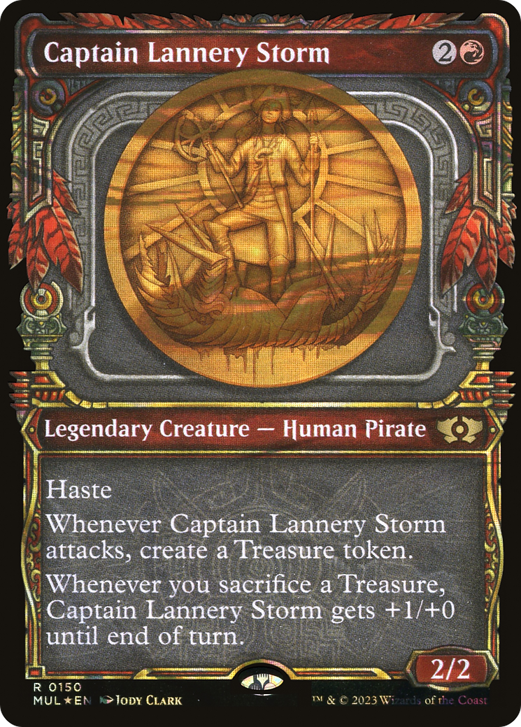Captain Lannery Storm (MUL-150) [Multiverse Legends] (Showcase) Foil MTG Single Wizards of the Coast