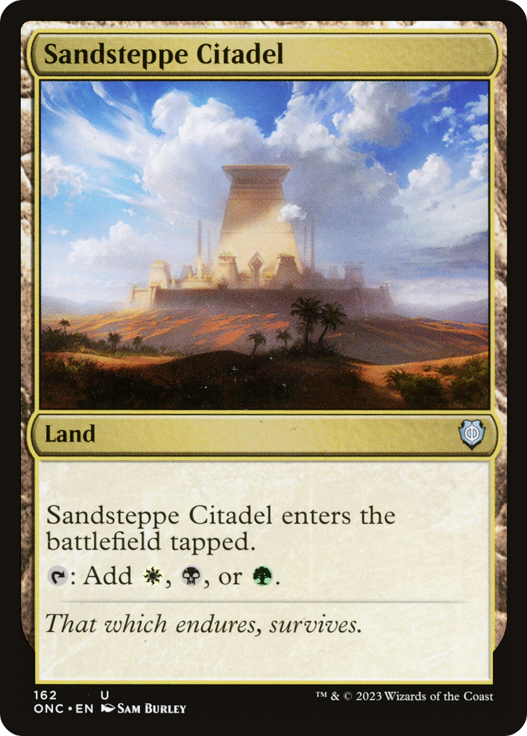 Sandsteppe Citadel (ONC-162) [Phyrexia: All Will Be One Commander] MTG Single Wizards of the Coast