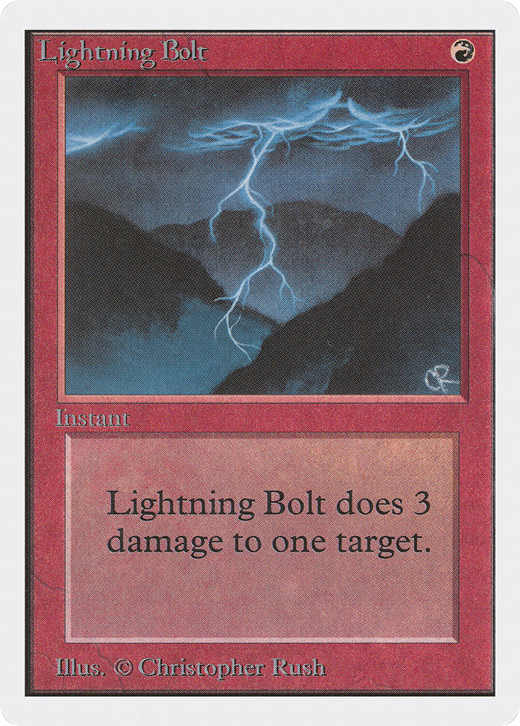 Lightning Bolt (2ED-) [Oldschool] Unlimited Edition MTG Single Wizards of the Coast