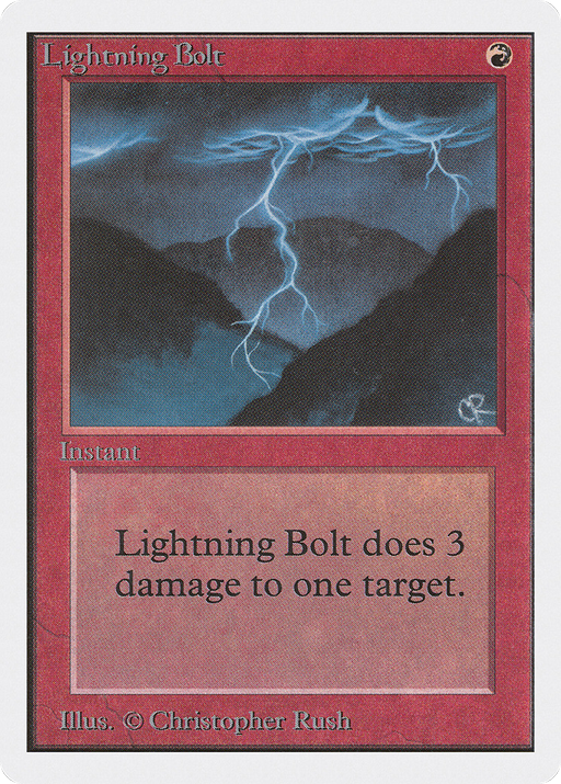Lightning Bolt (2ED-) [Oldschool] Unlimited Edition MTG Single Wizards of the Coast