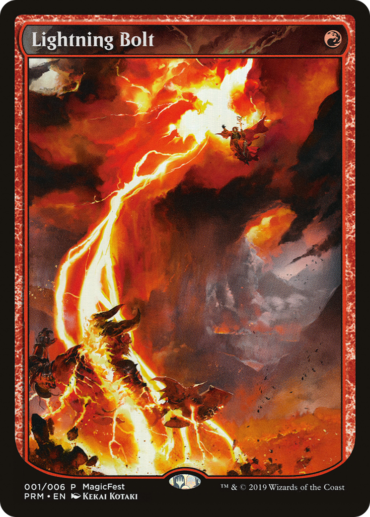 Lightning Bolt (MFP-001) [Misc] MagicFest 2019 Foil MTG Single Wizards of the Coast