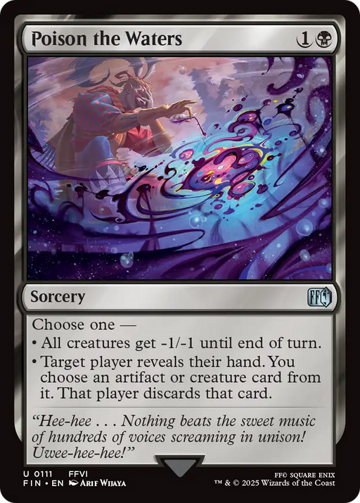 Poison the Waters (FIN-111) [FINAL FANTASY] Foil MTG Single Wizards of the Coast