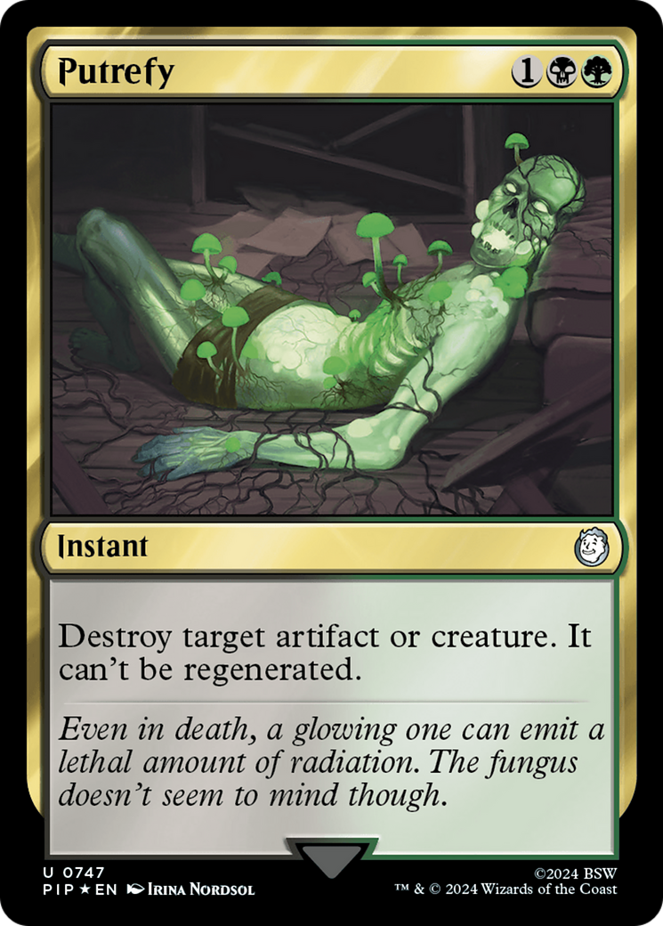 Putrefy (Surge Foil) (PIP-747) [Fallout] Foil MTG Single Wizards of the Coast