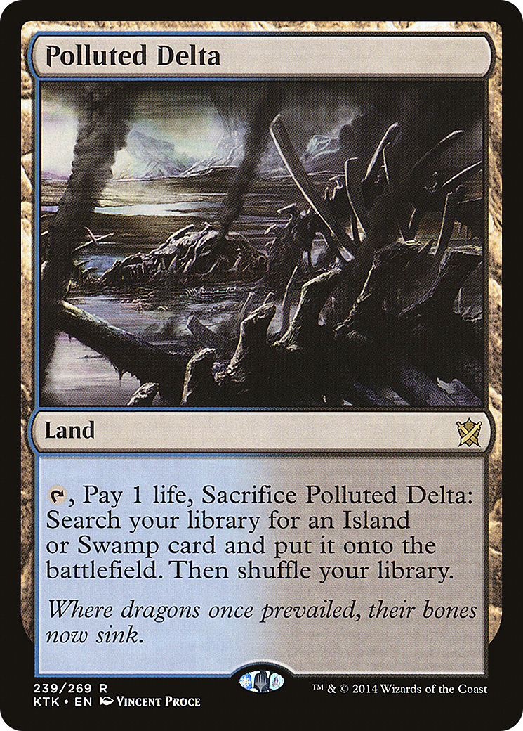Polluted Delta (KTK-239) [Khans of Tarkir] Foil MTG Single Wizards of the Coast