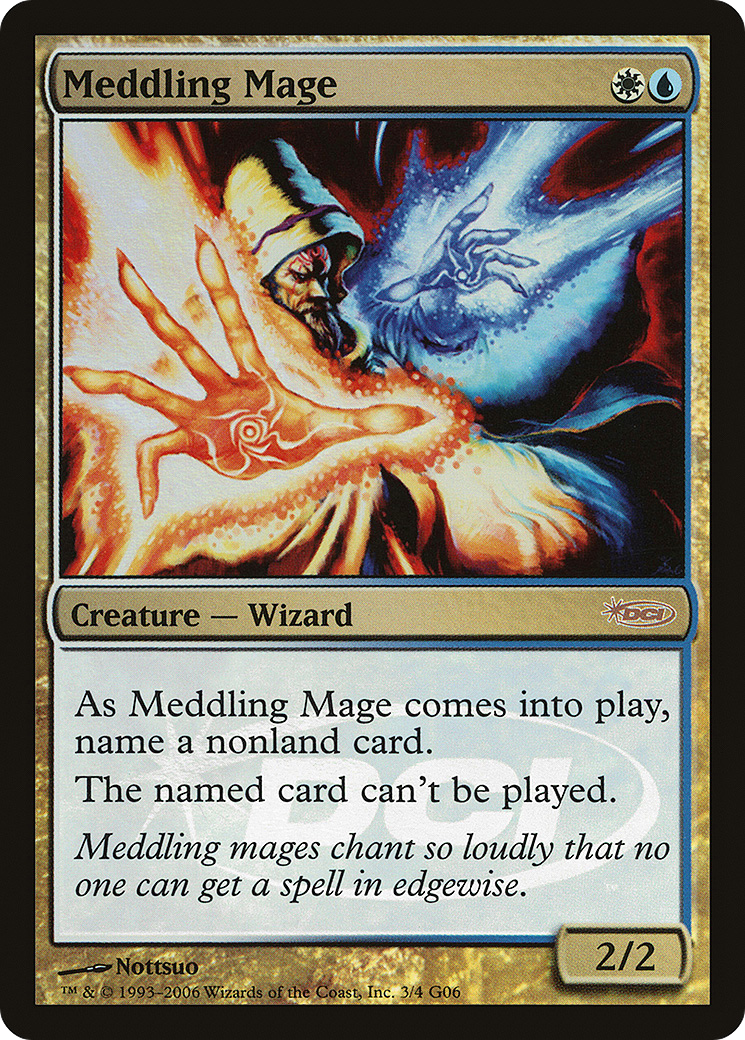Meddling Mage (JDG-003) [Misc] Judge Gift Cards 2006 Foil MTG Single Wizards of the Coast