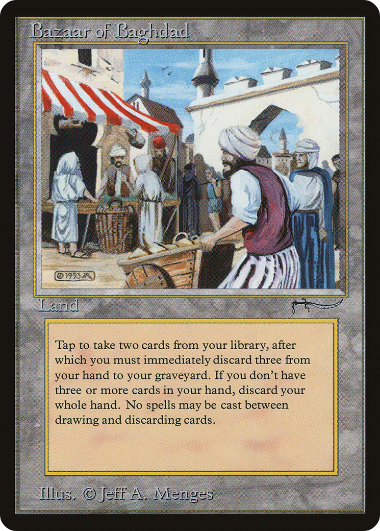 Bazaar of Baghdad (ARN-) [Oldschool] Arabian Nights MTG Single Wizards of the Coast