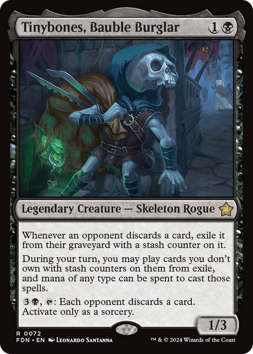 Tinybones, Bauble Burglar (FDN-072) [Foundations] Foil MTG Single Wizards of the Coast