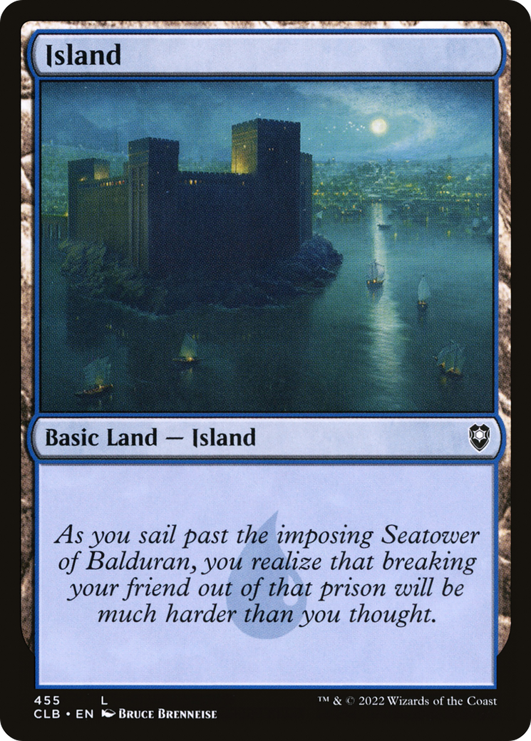 Island (CLB-455) [Commander Legends: Battle for Baldur's Gate] Foil MTG Single Wizards of the Coast