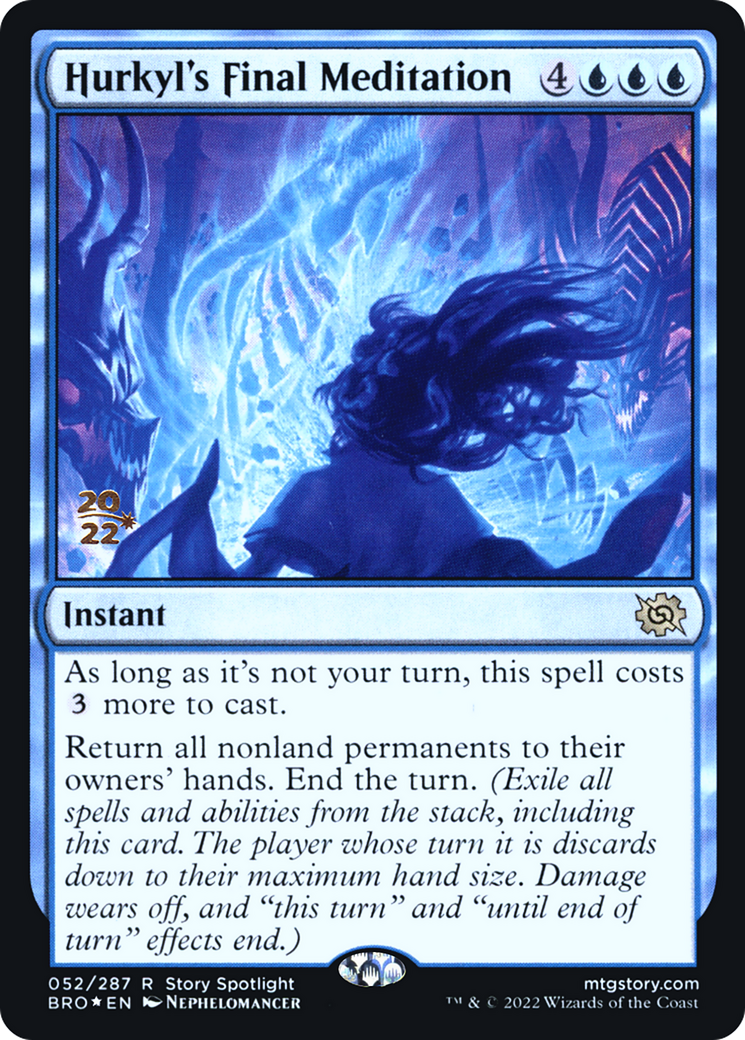 Hurkyl's Final Meditation (PRE-052) [The Brothers' War Promos] Foil MTG Single Wizards of the Coast