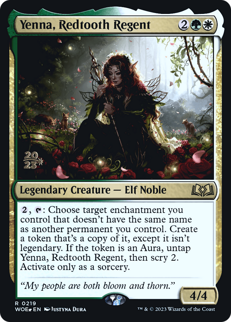 Yenna, Redtooth Regent (PRE-219) [Wilds of Eldraine Promos] Foil MTG Single Wizards of the Coast