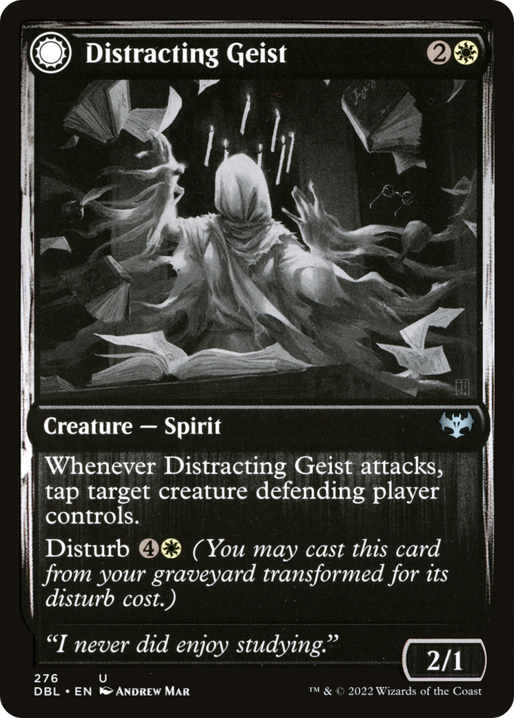 Distracting Geist (DBL-276) [Innistrad: Double Feature] Foil MTG Single Wizards of the Coast