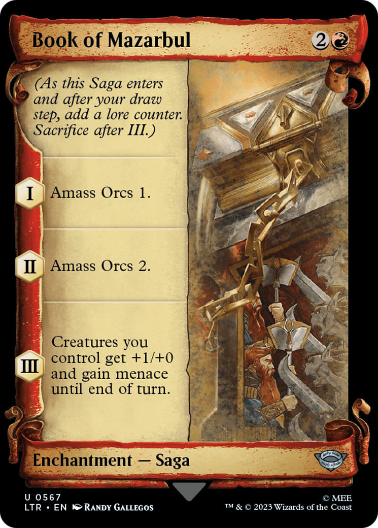 Book of Mazarbul (Showcase Scrolls) (LTR-567) [The Lord of the Rings: Tales of Middle-earth] (Showcase) MTG Single Wizards of the Coast