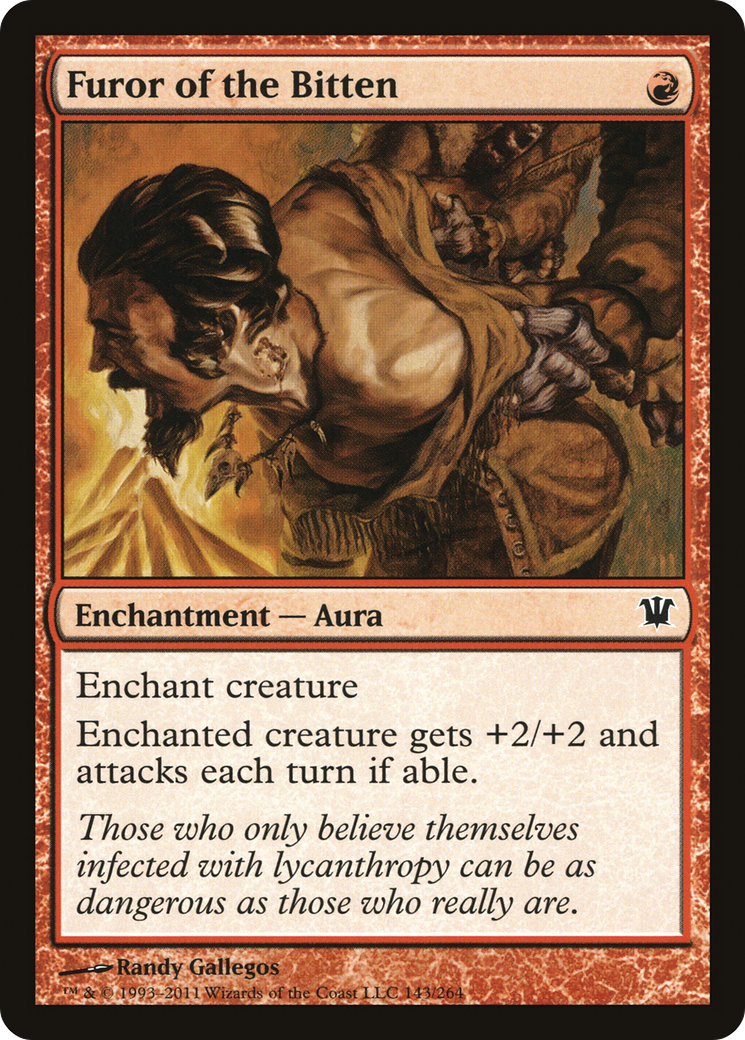 Furor of the Bitten (ISD-143) [Innistrad] MTG Single Wizards of the Coast