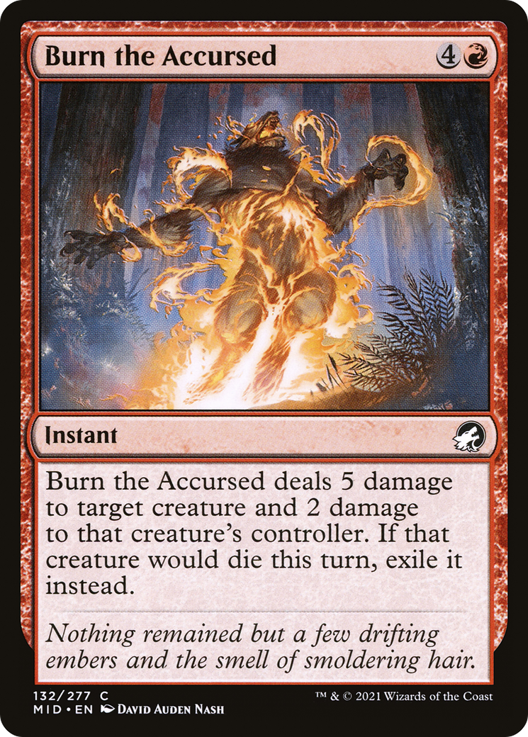 Burn the Accursed (MID-132) [Innistrad: Midnight Hunt] Foil MTG Single Wizards of the Coast