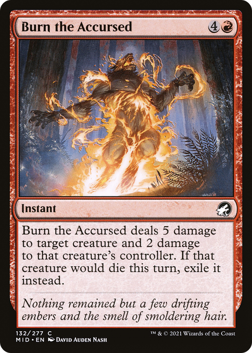 Burn the Accursed (MID-132) [Innistrad: Midnight Hunt] MTG Single Wizards of the Coast