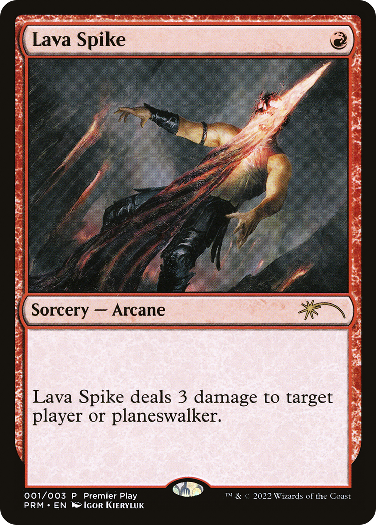 Lava Spike (Premier Play) [Pro Tour Promos] MTG Single Magic: The Gathering