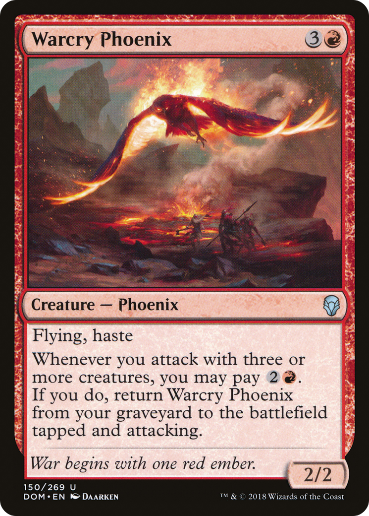 Warcry Phoenix (DOM-150) [Dominaria] Foil MTG Single Wizards of the Coast