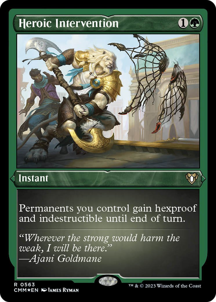 Heroic Intervention (CMM-563) [Commander Masters] Etched Foil MTG Single Wizards of the Coast