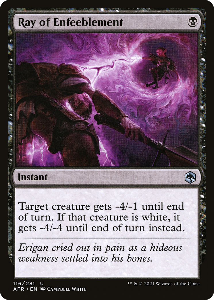 Ray of Enfeeblement (AFR-116) [Adventures in the Forgotten Realms] MTG Single Wizards of the Coast