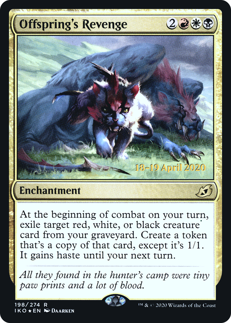 Offspring's Revenge (PRE-198) [Ikoria: Lair of Behemoths Promos] Foil MTG Single Wizards of the Coast