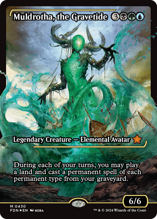 Muldrotha, the Gravetide (FDN-430) [Foundations] (Showcase) Foil MTG Single Wizards of the Coast