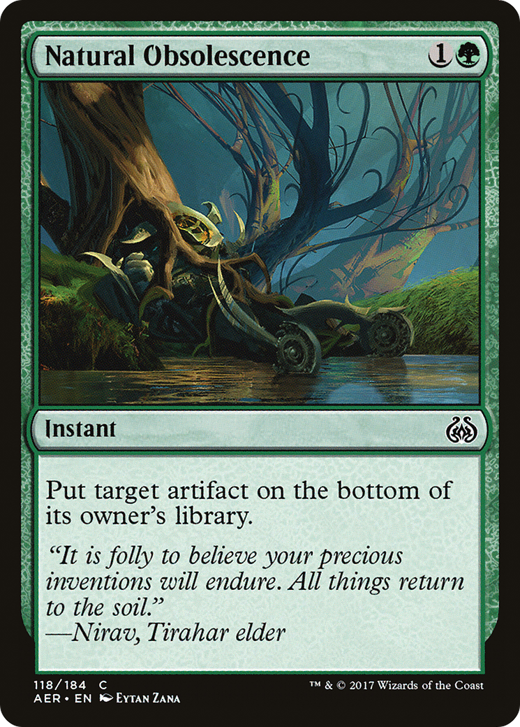 Natural Obsolescence (AER-118) [Aether Revolt] Foil MTG Single Wizards of the Coast