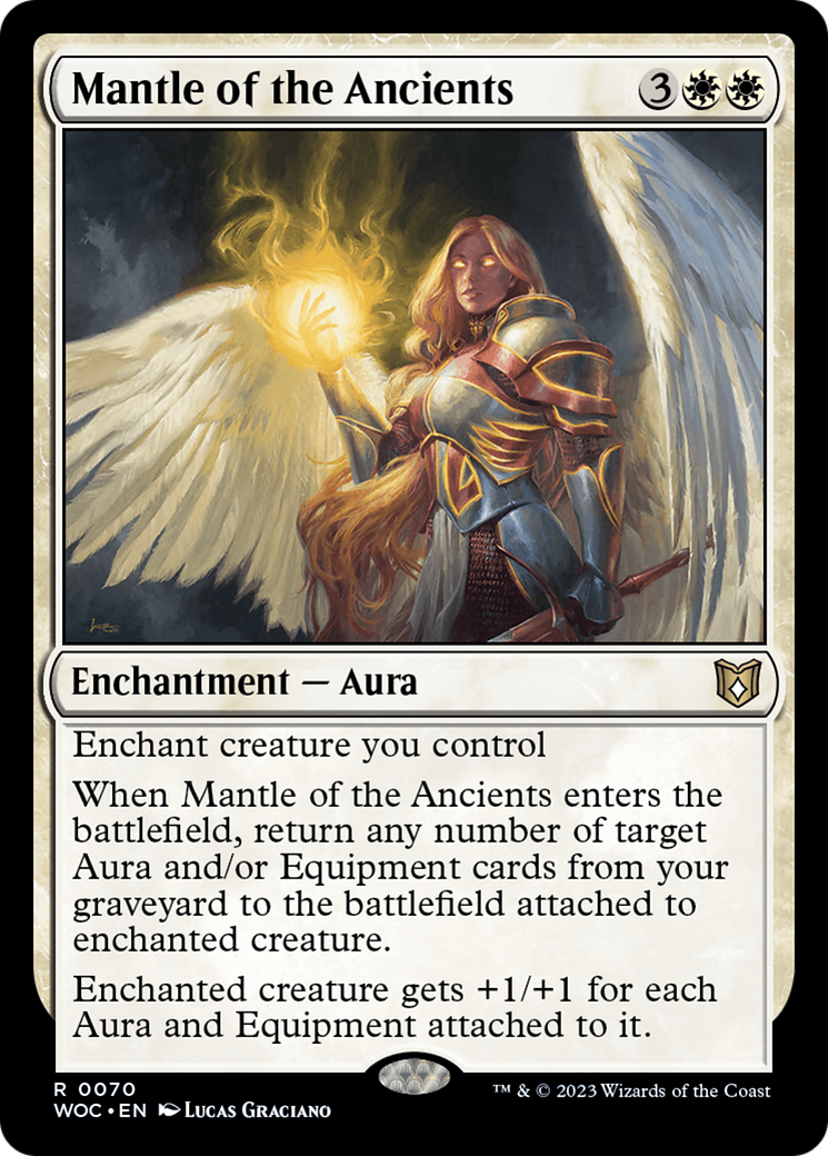 Mantle of the Ancients (WOC-070) [Wilds of Eldraine Commander] MTG Single Wizards of the Coast