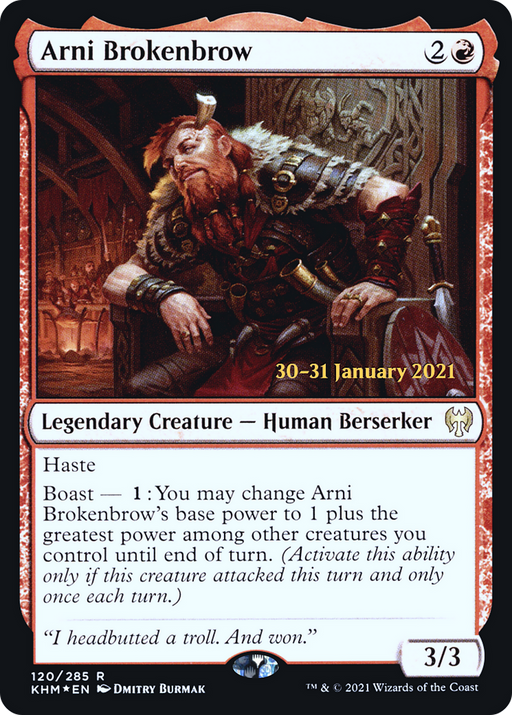 Arni Brokenbrow (PRE-120) [Kaldheim Promos] Foil MTG Single Wizards of the Coast