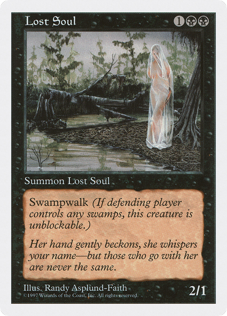 Lost Soul (5ED-175) [Fifth Edition] MTG Single Wizards of the Coast